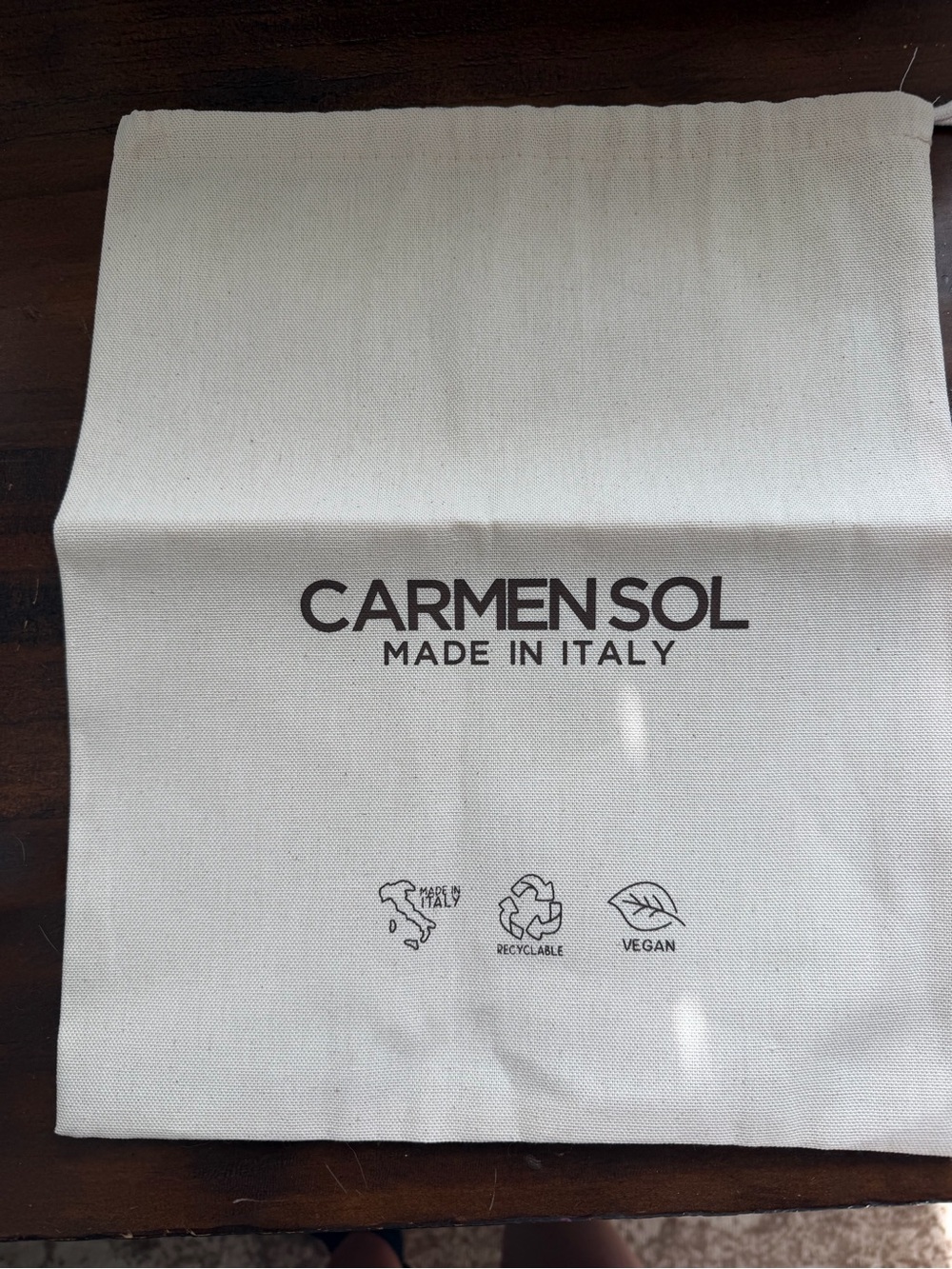 Carmen Sol Women's Shoes Dust Bag - Cream